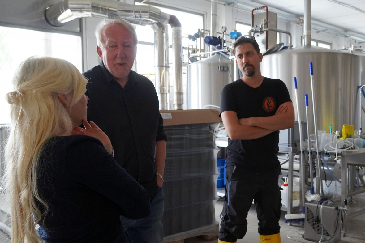 Nicole Walter-Mundt (CDU) besucht die Liebenwalder Landbrauerei Artos, Foto: Christian Howe