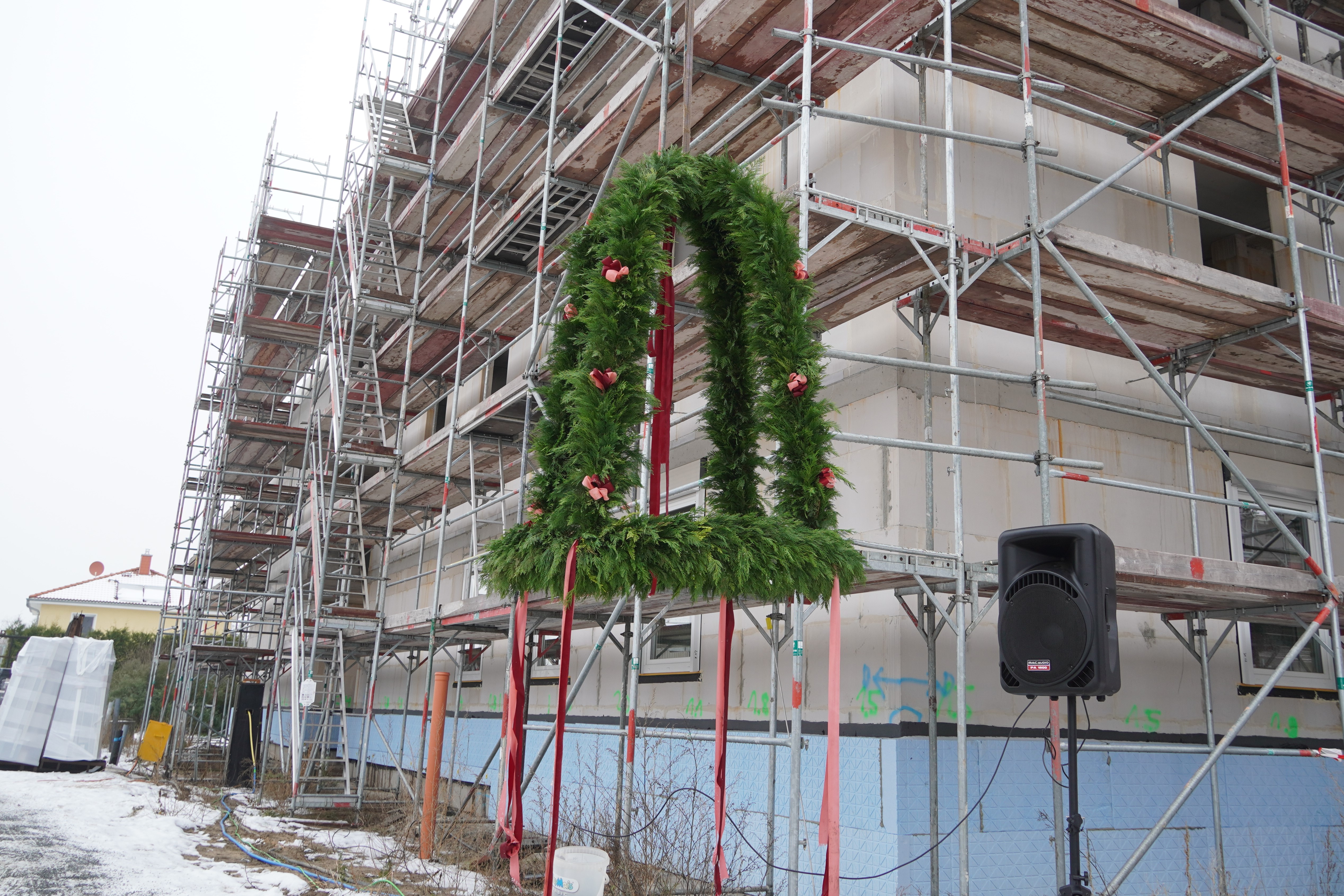 Vorzeigeprojekt des Landes feiert Richtfest in der Weien Stadt, Foto: Christian Howe